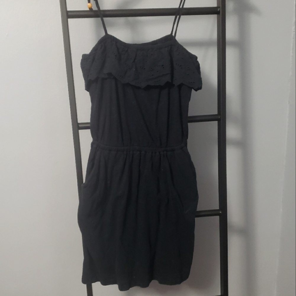 H81 black romper dress with pockets